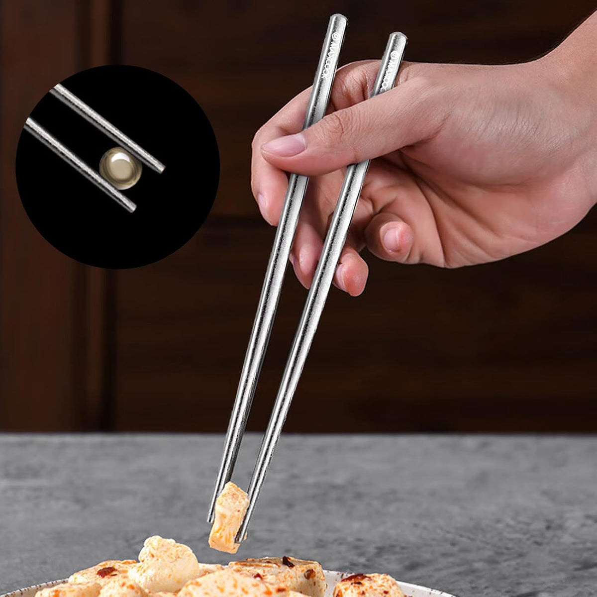 Pure Titanium Chopsticks Reusable Ice Flower design Multicolor Chop sticks 5 Pairs Set Upscale Tableware Dishwasher Safe Light Durable Palillos Chinos as Gift
