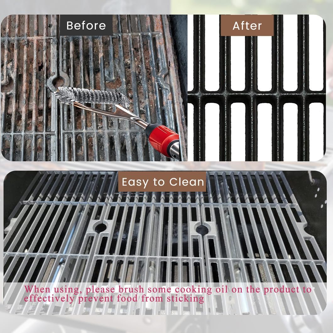 CF161C (3-Pack) 16 4/9'' Cast Iron Cooking Grid for Dyna Glo DGF493BNP,DGH474CRP,for Backyard Grill Parts BY13-101-001-12,for Uniflame Grill GBC1030WRS