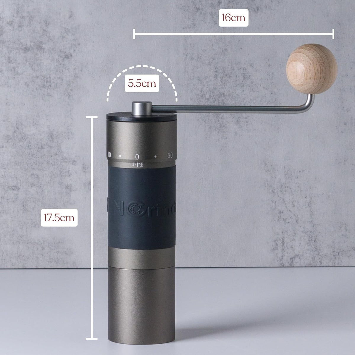 【Famous KOL Recommended】KINGrinder K6 Manual Hand Coffee Grinder with Straight Handle for French Press, Drip, Espresso with Assembly Consistency Stainless Steel Conical Burr Mill, 35g Capacity