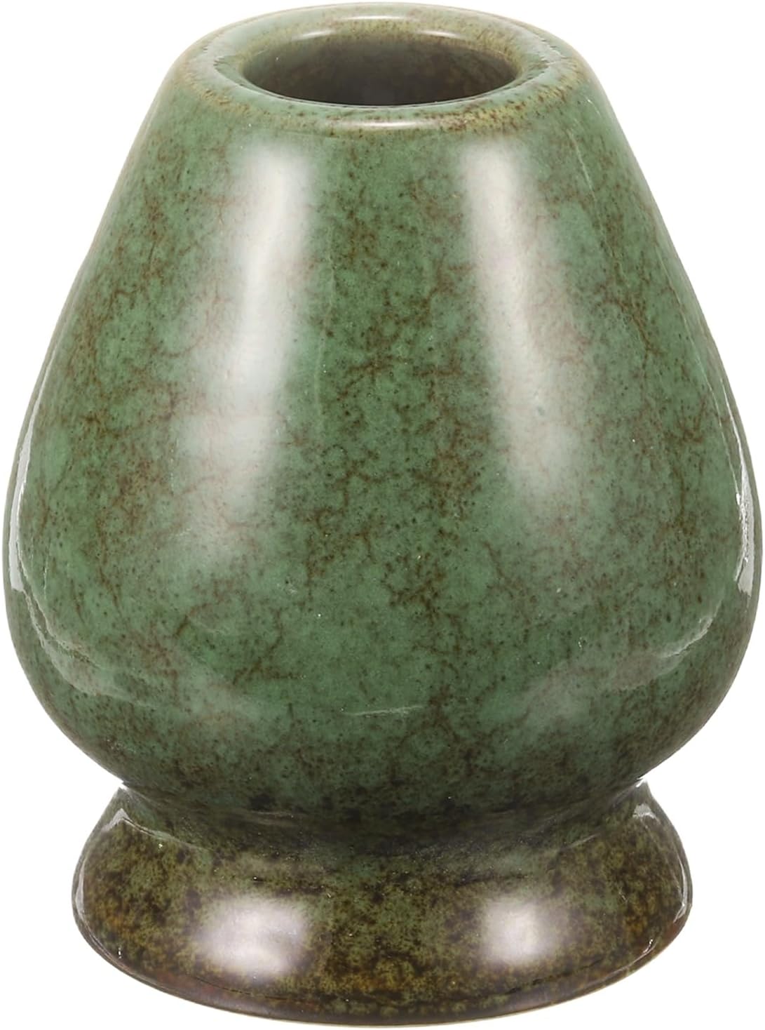 HARFINGTON Ceramic Chasen Stand 70mm Matcha Whisk Holder Teas Set Whisks Stand Traditional Matcha Tea Chasen Holder Tea Set Accessories for Tea Tasting, Gradient Green