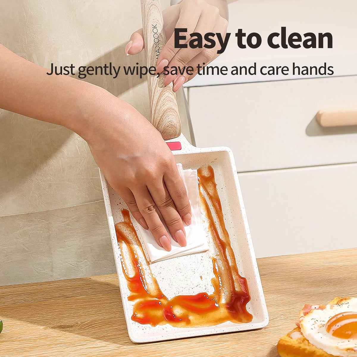 Small Egg Pan Tamagoyaki Nonstick Japanese Omelette Square Egg for Induction Gas Ceramic Stovetop