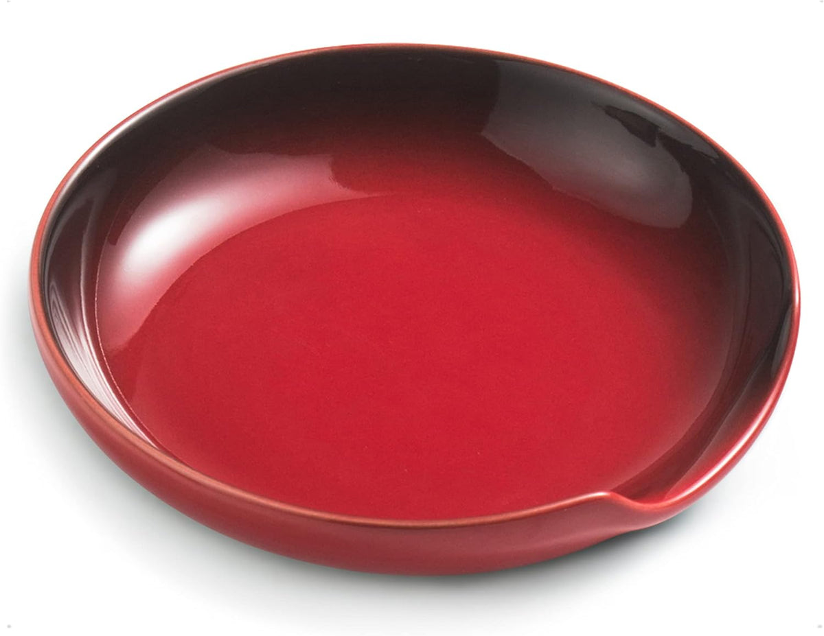 Spoon Rest for Stove Top Spatula Holder for Kitchen Counter Cute Cooking Utensil Rest for Spoons, Ladles, Tongs, Farmhouse Decor for Christmas, Red