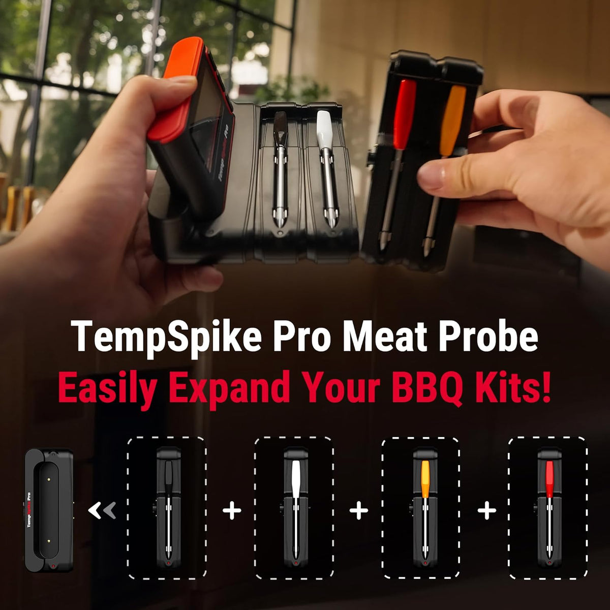 TempSpike Pro Wireless Meat Thermometer Meat Probe with Accurate Temperature Sensor