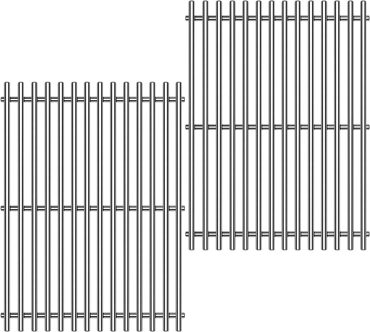 9MM 15" Stainless Steel Grill Grates for Weber Spirit E-210 Spirit E/S 200 & 210 Genesis Silver A Spirit 500 Gas Grill with Side Control Panel for Weber 7522 65905 65904 Spirit 200 Series