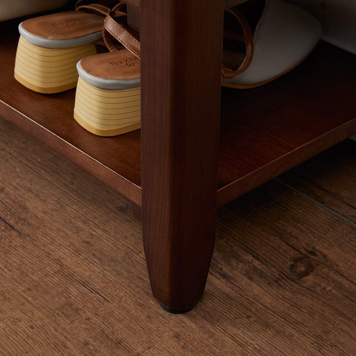 XKZG Storage Bench Wooden Shoe Rack Bench Rustic Solid Wood Entryway Bench (Brown,47.2")