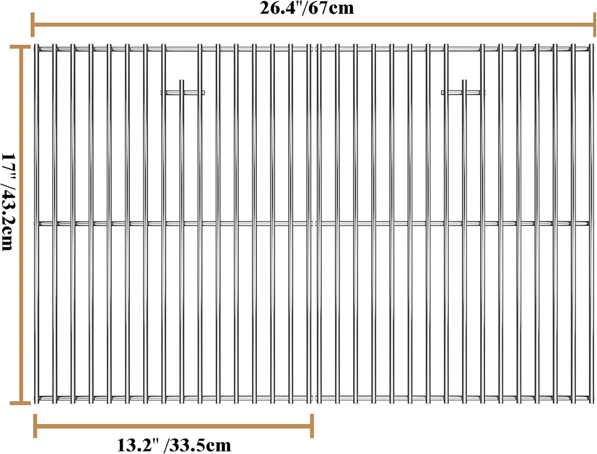 17 Inches Cooking Grates for Home Depot Nexgrill 720-0830H, 720-0830D, 720-0783E, 720-0783C, Heavy Duty Stainless Steel Grill Grate Replacement
