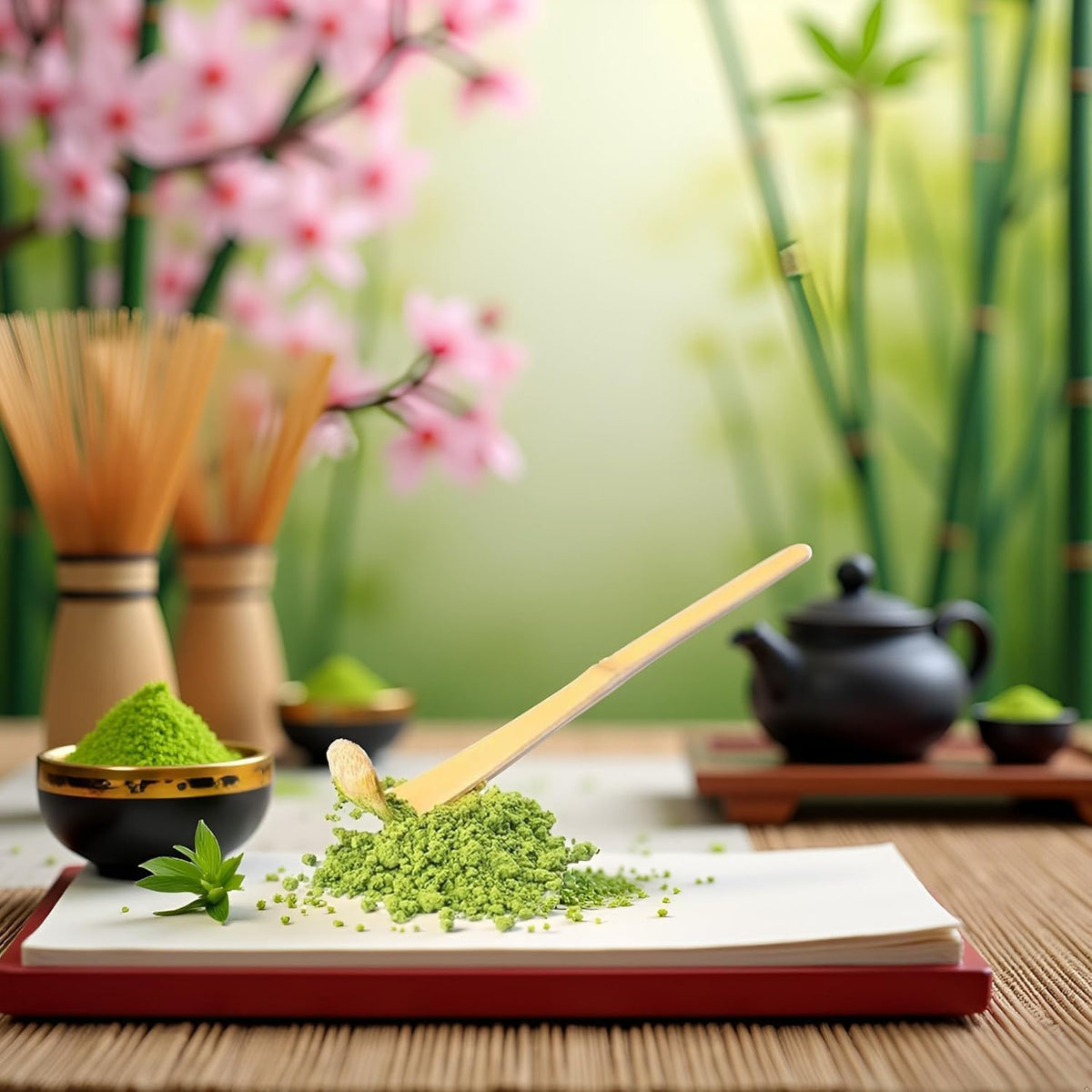 Matcha Scoop Bamboo, Bamboo Matcha Scoop Japanese Chashaku Hooked Green Tea Spoon 18cm Tea Ceremony Utensils for Tea Lover, Tea Scoops, Coffee, Tea and Espresso