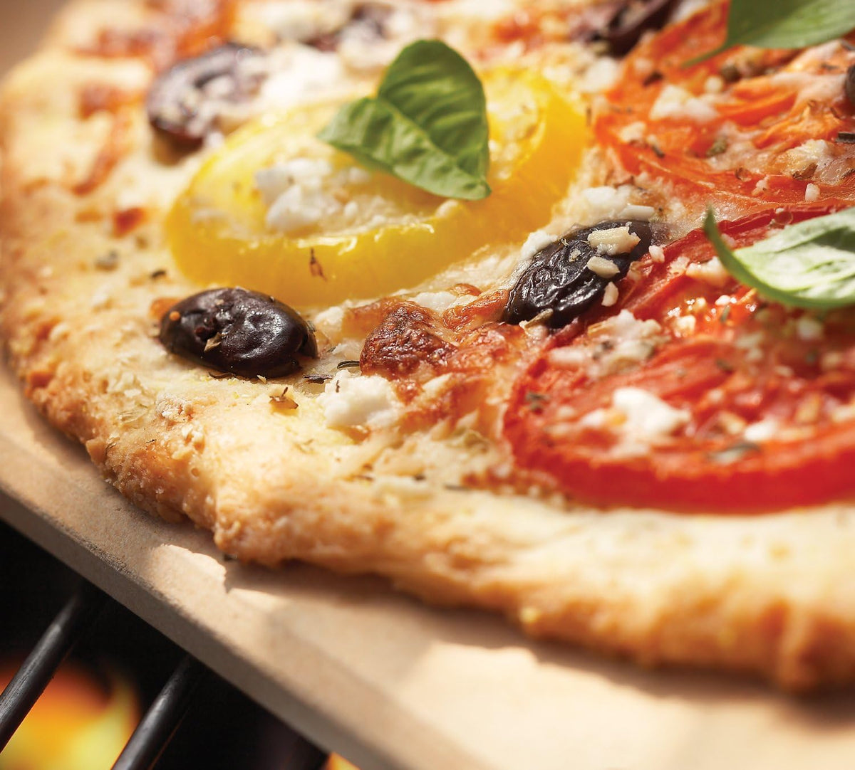 Outset Pizza Stone For Grill and Oven, 14" x 16" Pizza Tile
