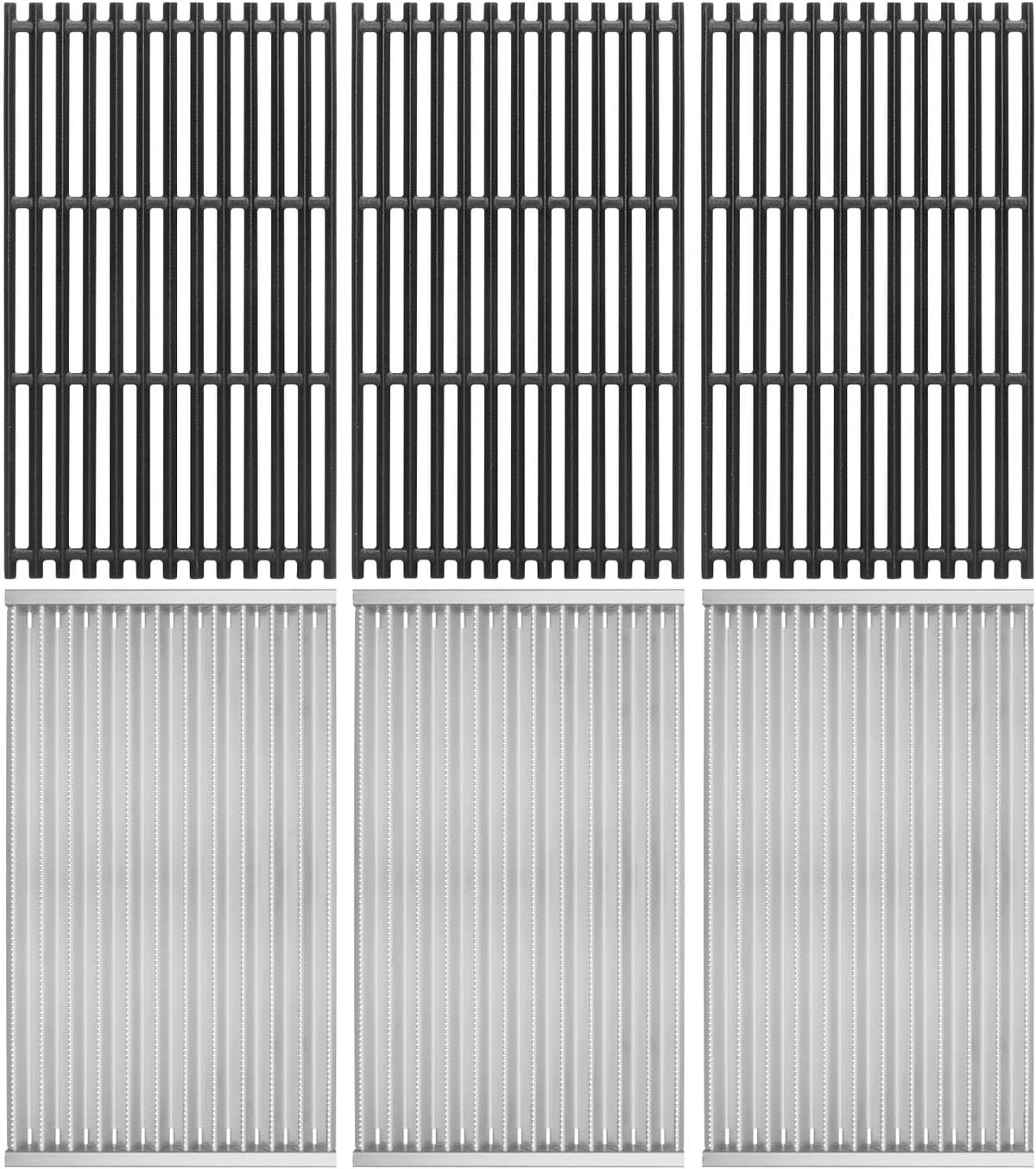 Cast Iron Grill Grates & Emitter Plates for Charbroil Commercial Infrared 4 Burner 463242715, 463242716, 463276016, 466242715, 466242815, 463257520, G533-0009-W1 G5330009W1 G533-0009-W1A