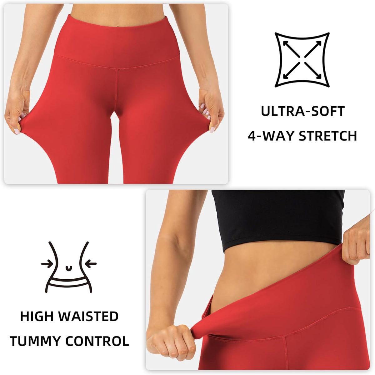 CHANAN High Waist Butt Lifting Leggings for Women Buttery Soft Breathable Yoga Pants with Hidden Pocket Tummy Control Gym
