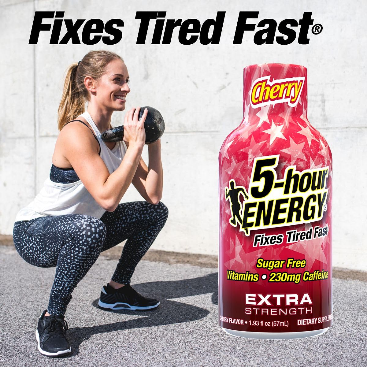 5-hour ENERGY Extra Strength Energy Shot, Cherry Flavor,1.93oz, 20-Pack, Zero Sugar