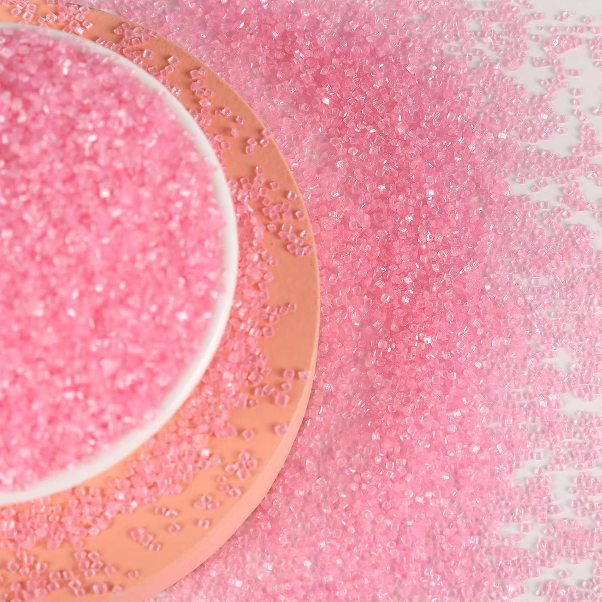 Kasvan Pink Sanding Sugar Sprinkles - Edible Sugar Crystals, Baking Cake Decorations, Ice Cream Toppings cupcake Decorating, Wedding Party Chirstmas Supplies, 85g/3.2oz