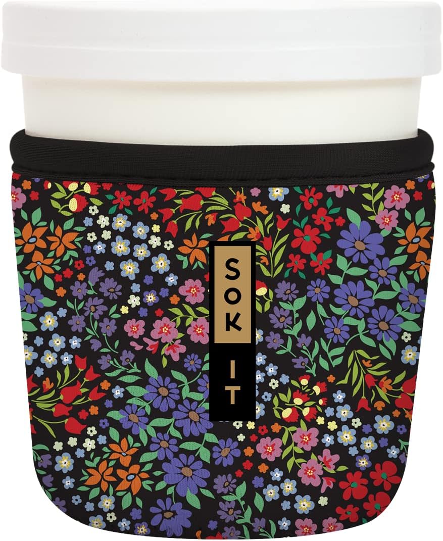 Sok It IceCreamSok Insulated Neoprene Cover (Picnic Basket, Tapered Ice Cream Pints)