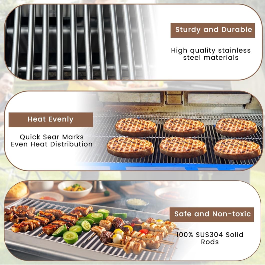 SD6324601H (3-Pack) 17" Stainless Steel Cooking Grid for Charbroil Commercial Infrared 463355220 463242516 463242515 466242615 463243016,Cooking Grids for 463346017 466242616 463367016 463246018
