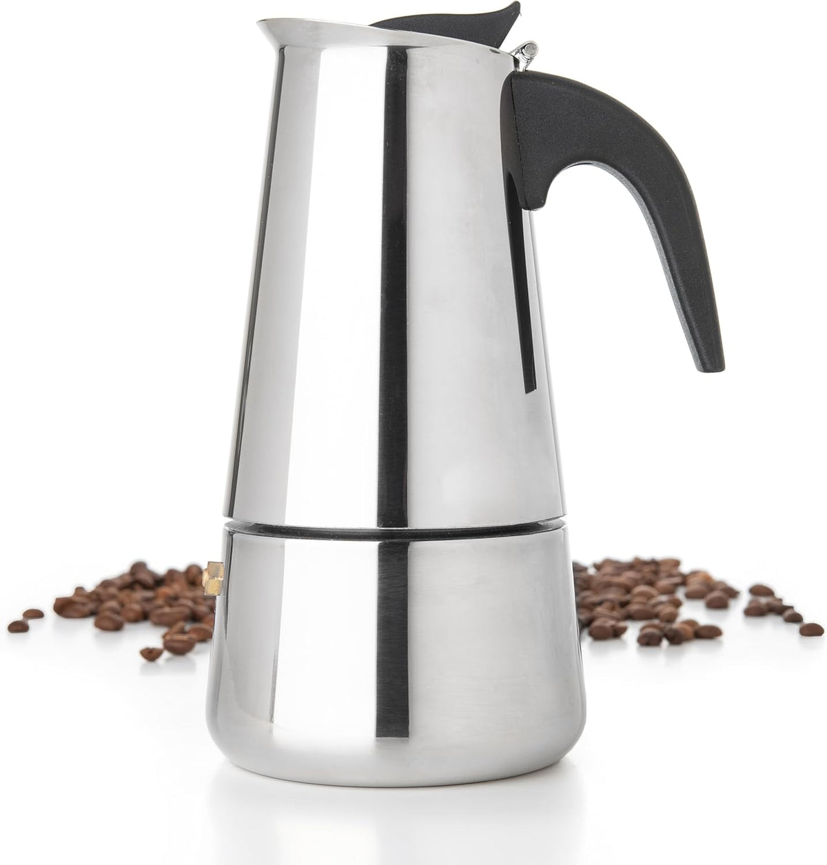 Mixpresso 9 Cup Greca Stovetop Espresso Pot 450ml/15oz, Moka Pot with Coffee Percolator Design, Stainless Steel Stove Top Coffee Maker for Camping or Home Use,Italian Stovetop Espresso Maker