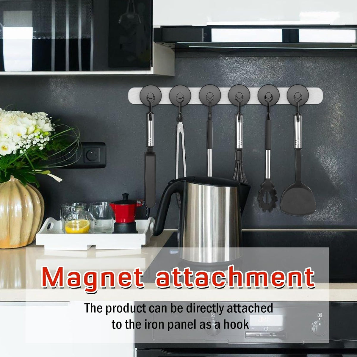 FINDMAG 100 LBS Magnetic Hooks Heavy Duty, 20 Pack Extra Strong Magnetic Hooks for Hanging, Neodymium Magnet with Hook for Cruise Cabins, Large Magnetic Swivel Hooks for Garage, Kitchen, Office, Grill