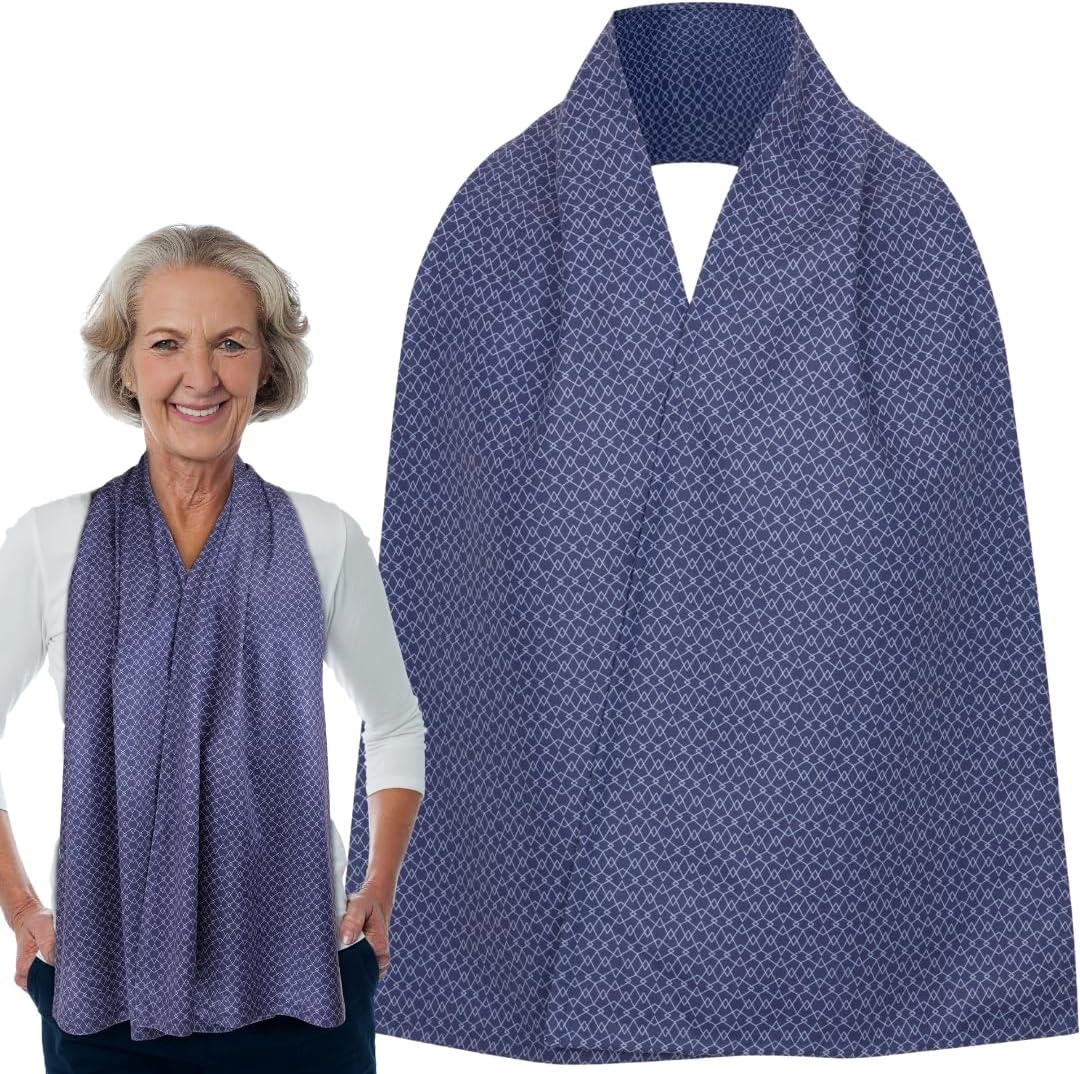 Adult Bib Scarf - Dignified Alternative to Bibs | Washable and Reusable Clothing Protectors for Eating
