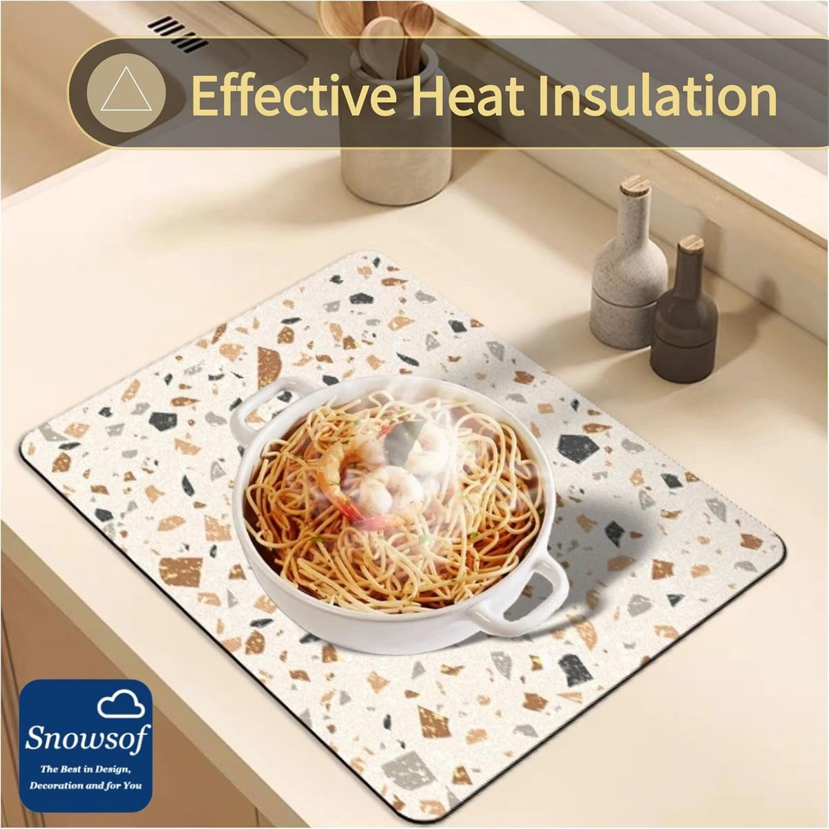 Dish Drying Mat - Absorbent Countertop Mat for Coffee Maker, Expresso Machine, Kitchen Use (03,20''×24'')