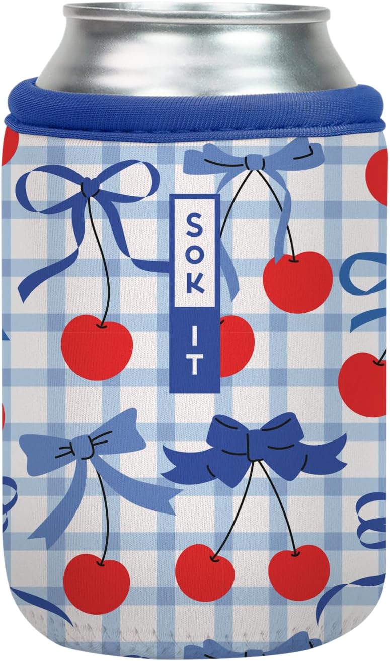 Sok It CanSok Sleeve for Beer & Soda Insulated Neoprene Cover (Cherry Picked, 12oz Can Sleeve)