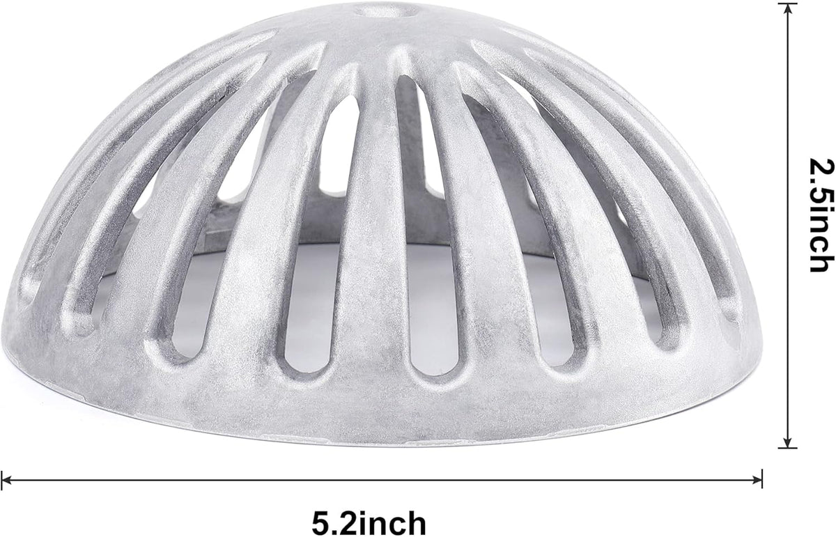 Floor Sink Strainer, Floor Drain Strainer, Heavy Duty Aluminum Dome Drain Cover, Floor Drain Cover for Restaurant, Home, Garden, Kitchen, Bar, Buffet or Food Service 5-1/2" W x 2-1/4"H(10PCS)
