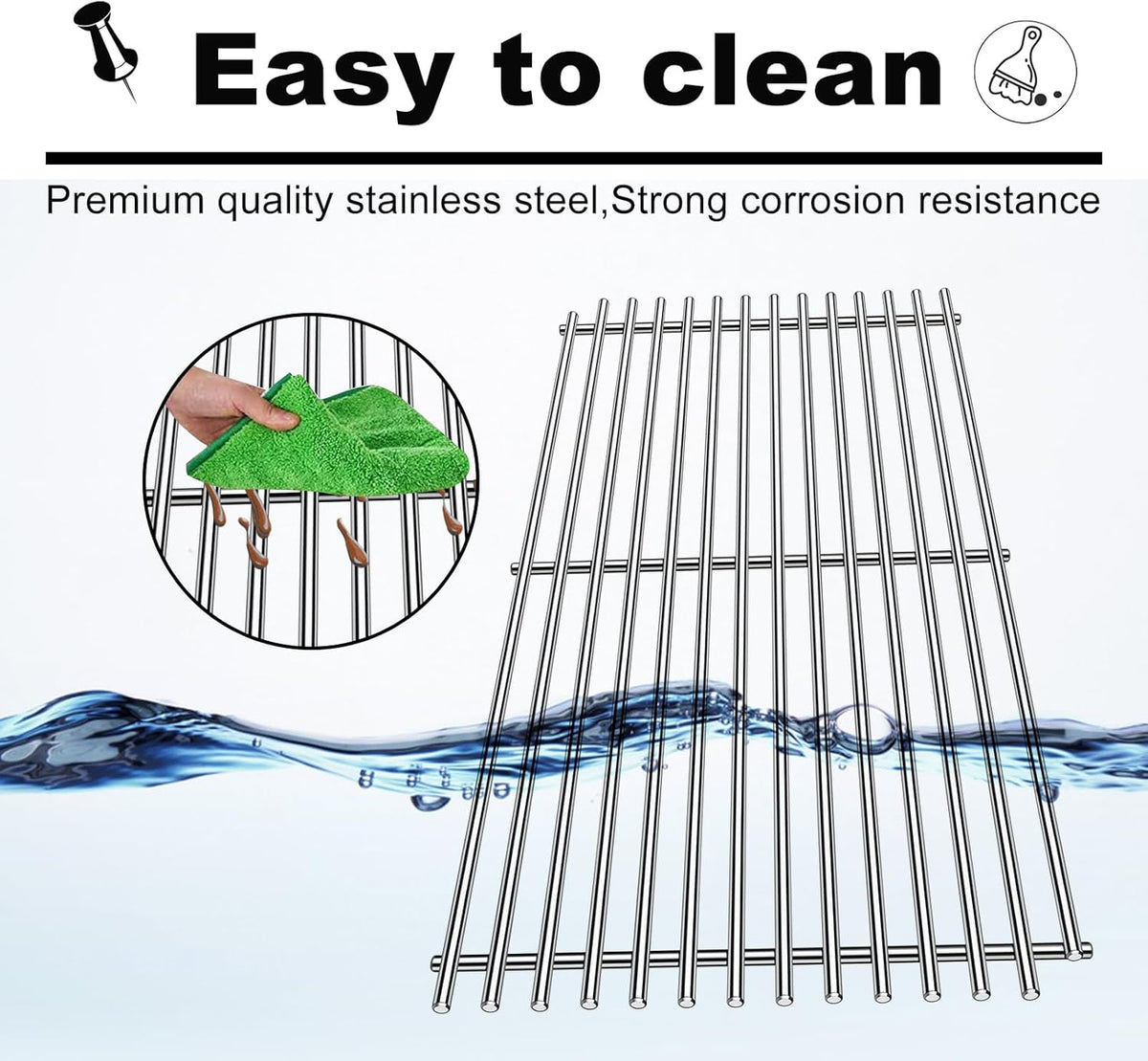 54801 92911 Grill Grates Replacement for DCS Grill Parts 36DBQAR, 36EBQAR, 48DBQAR, 48DBQR, 48EBQAR, BGA36-BQARL,BGA36-BQARN,BGA48-BQARL, BGA48-BQARN, Ceramic Rods Briquettes Radiant Tray Grid
