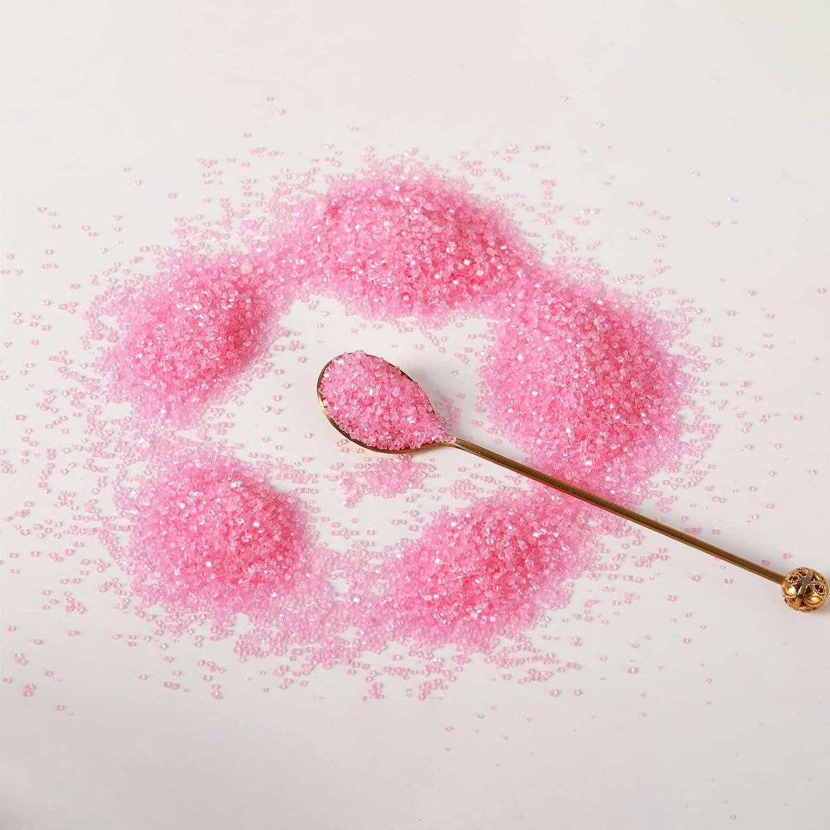 Kasvan Pink Sanding Sugar Sprinkles - Edible Sugar Crystals, Baking Cake Decorations, Ice Cream Toppings cupcake Decorating, Wedding Party Chirstmas Supplies, 85g/3.2oz