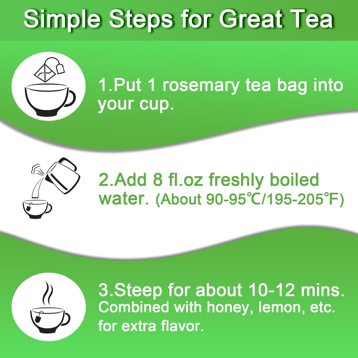 FullChea - Rosemary Tea Bags, 36 Teabags, 1.5g/bag - Premium Dried Rosemary Leaves - Cultivated From Egypt - Non-GMO - Caffeine-free - Distinct Flavor & Support Digestion