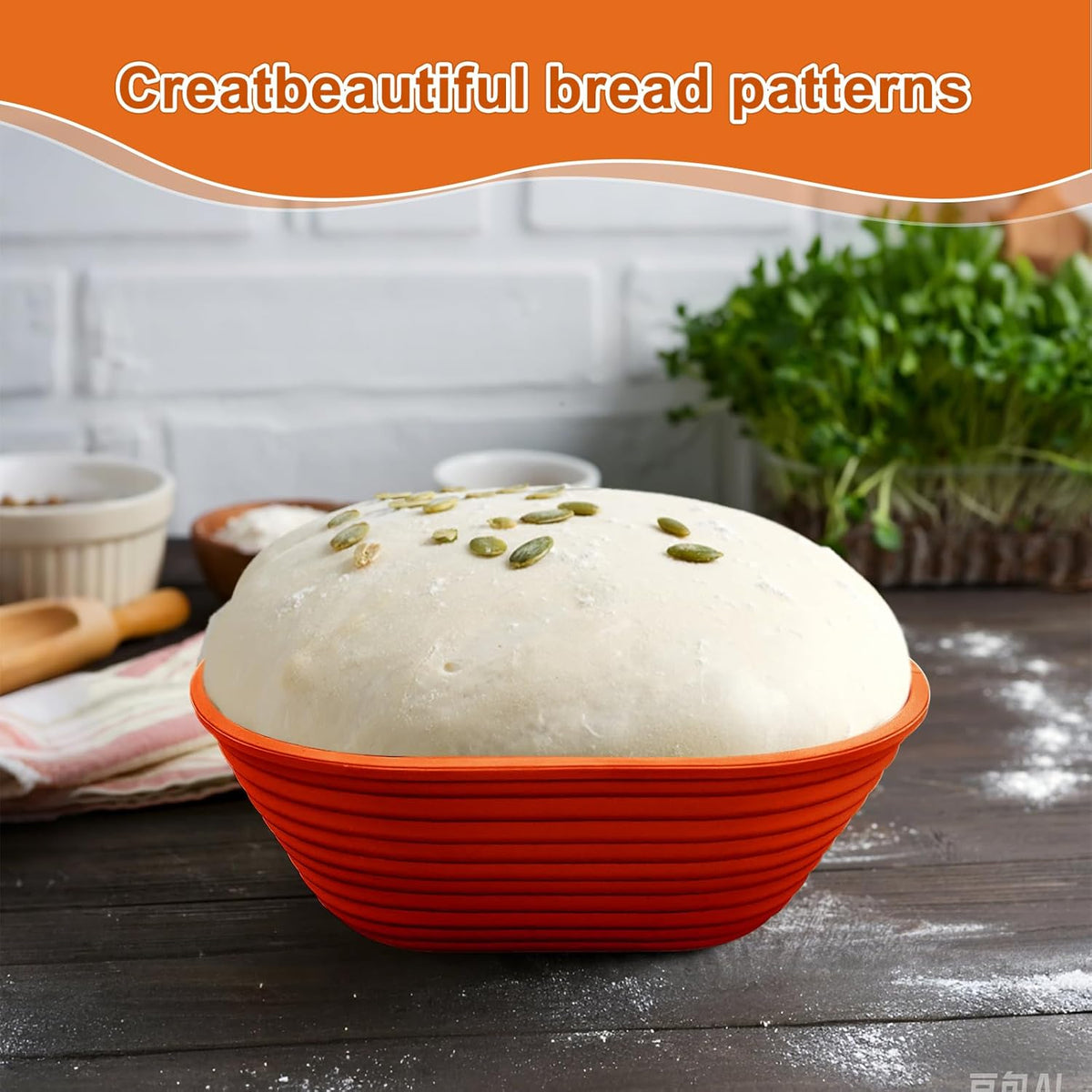 Silicone Banneton, Sourdough Bread Baskets (Set of 5, 6.5 Inch), Mini Oval Proofing Bowls, Bread Making Baking Supplies, Banneton proofing basket for Sourdough Baking