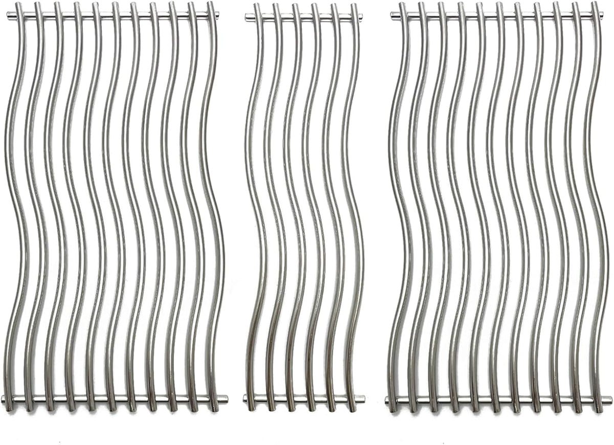 16-3/4" Stainless Steel Waved Cooking Grates Replacement for Napoleon Triumph 410 Grid Gas Grill 3pack S87003