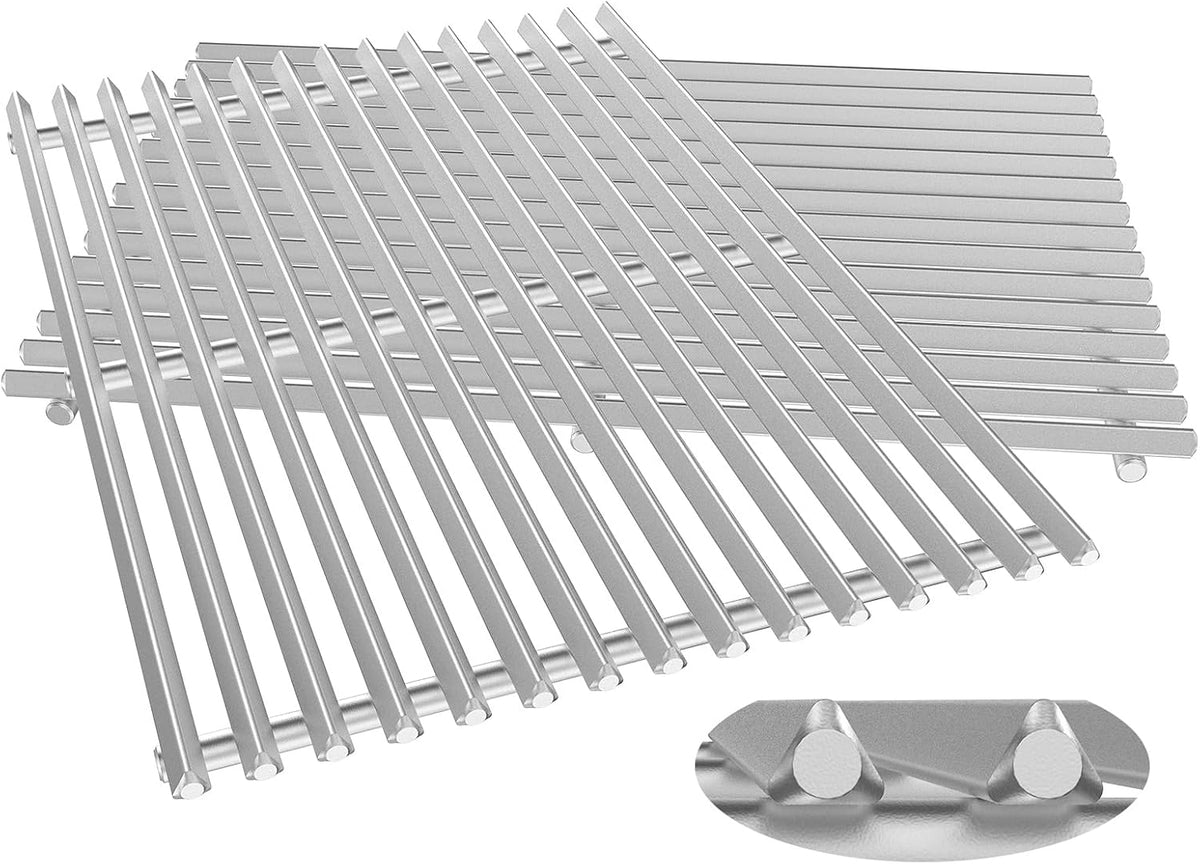 9.5MM Grill Grates for Weber Spirit 300 & GS4 Spirit II 300 Series, Genesis Silver B & C, Genesis Gold B & C, Genesis Platinum B & C, Genesis 1000-3500 Grills, for Weber Spirit Grill Grates 7638 7639