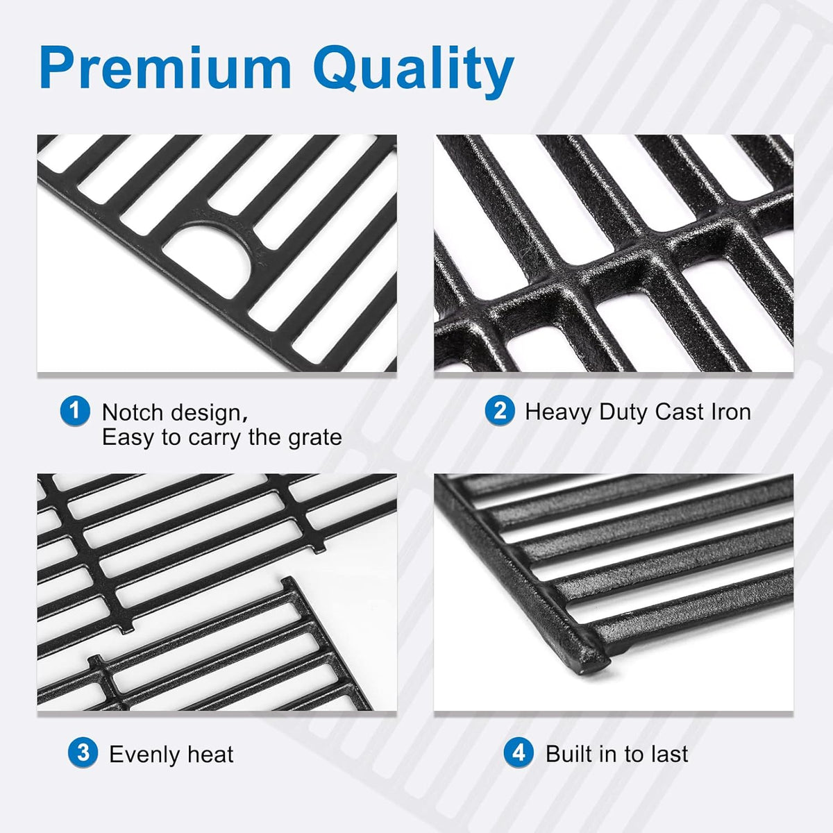 for Charbroil 463448021 Parts Grill Grate for Charbroil Performance 5 Burner Gas Grill Replacement Part Cast Iron Cooking Grate for Charbroil 463449021 463466522 463455021 463451022 5-Burner Gas Grill