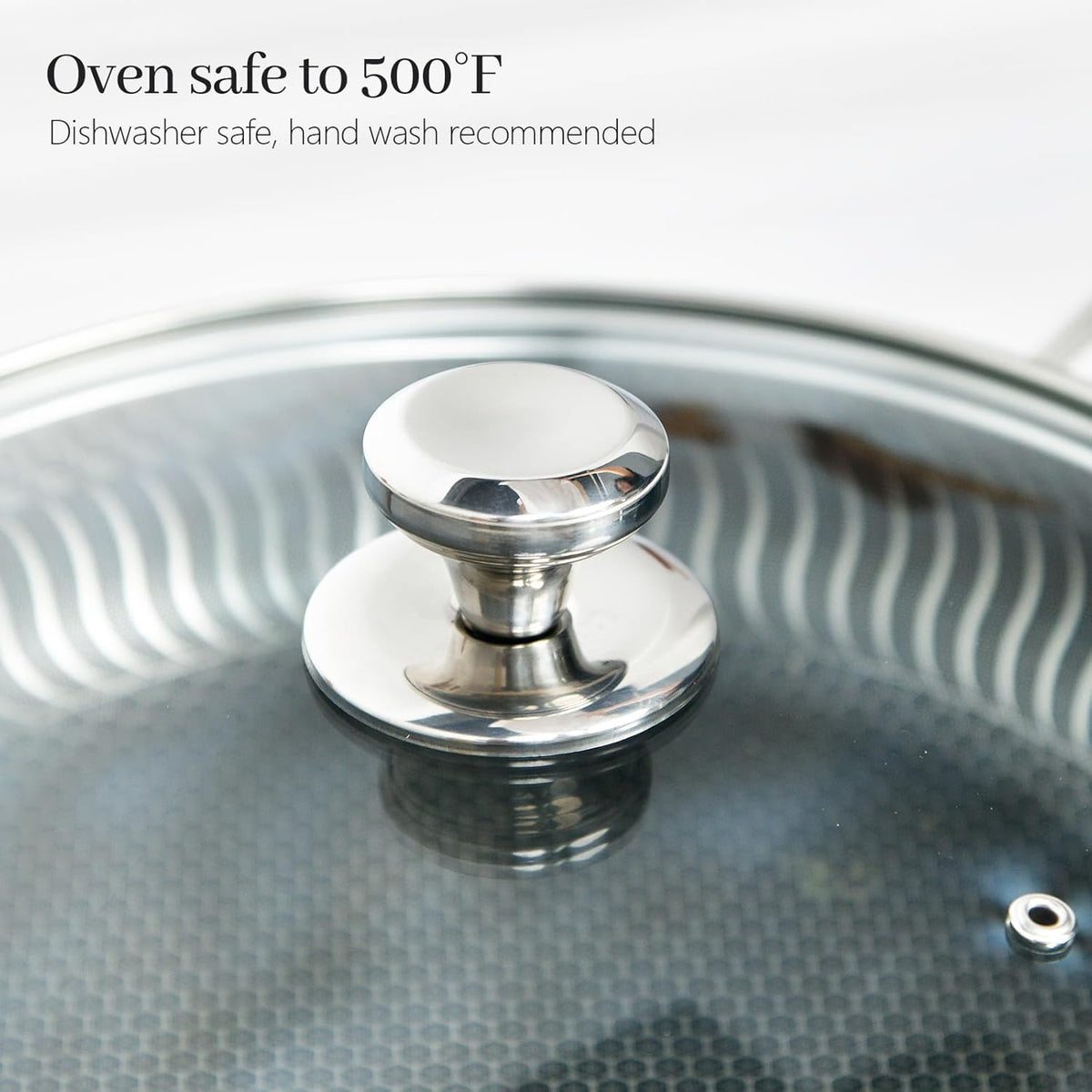 11 In Glass Lid for Frying Pan, Tempered Replacement Cover Compatible with All 11" Cookware for Skillets, Round Cast Iron, Cast Aluminium, Stainless Steel Pans &Pots, 10.8in/ 276mm - 11.2in/292mm