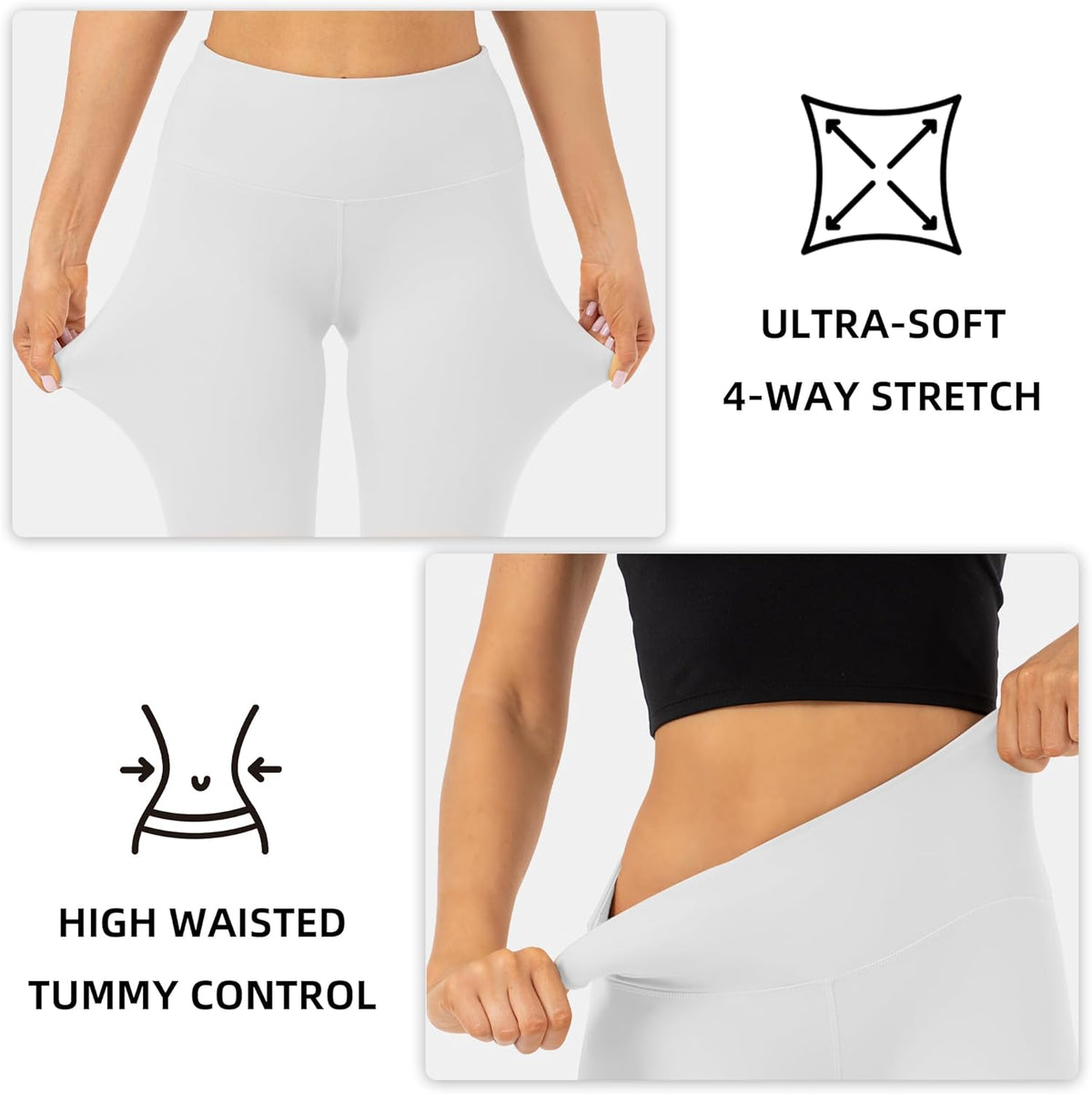 CHANAN High Waist Butt Lifting Leggings for Women Buttery Soft Breathable Yoga Pants with Hidden Pocket Tummy Control Gym