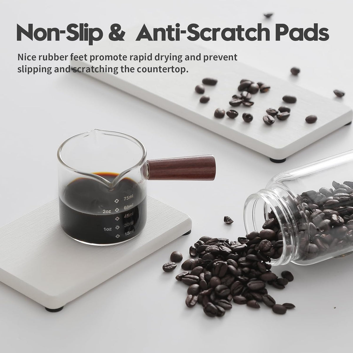 3PCS Bathroom Sink Vanity Trays, Quick Stone Drying Mat Dish Soap Dispenser Sponge Holder for Kitchen Counter, Diatomaceous Earth Water Absorbing Caddy Organizer, White