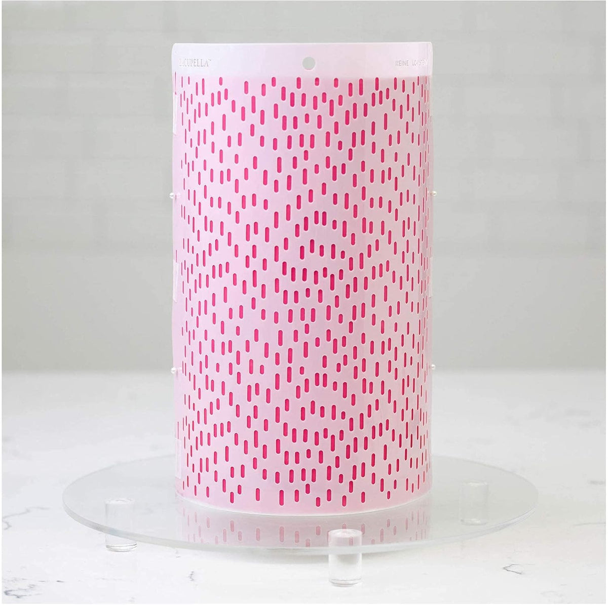 Cake Baking Stencil - Seamless Delicate Pattern for Decorating Tall Double Barrel Cake to Use with Buttercream, Royal Icing, Ganache, Paint, Airbrush (Reine)
