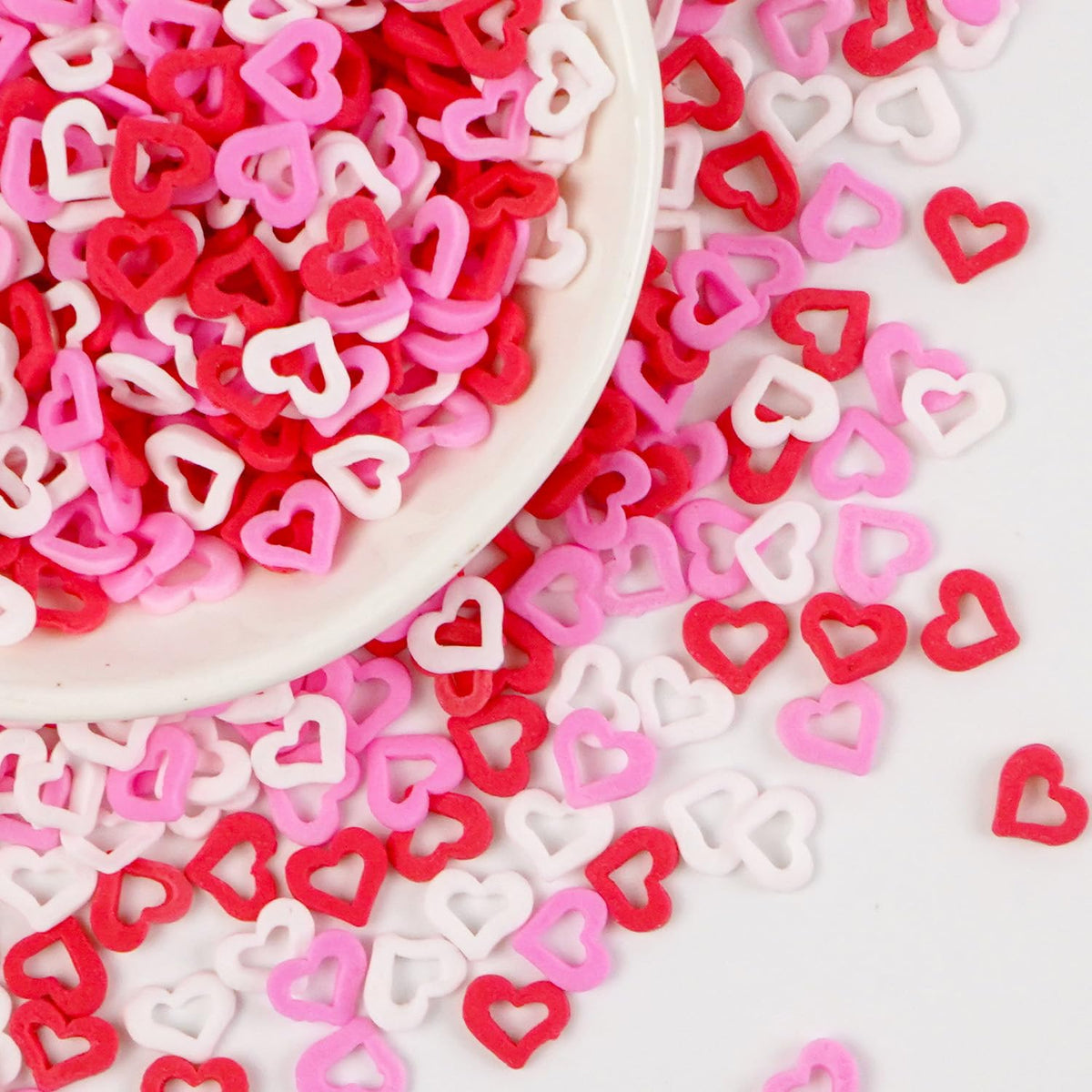 Edible Sweet Heart Sprinkles For Cake Decorating, Love Sugar Mixes 150g/5.29oz, White Pink and Red Sprinkles, Cupcake, Ice Cream, Cookie, Mother's Day, Valentine's Day, Wedding Party Supplies