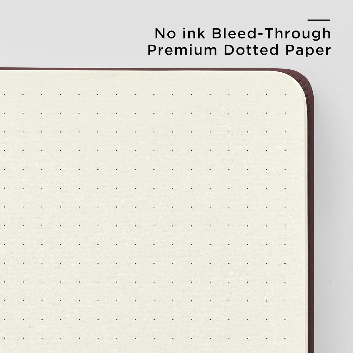&And Per Se Dotted Journal Notebook, A5 Hardcover Leather Bullet Dotted Journal, 160 Pages 100 gsm Thick Paper，3 Sheets of Stickers Included - 5.7'' x 8''（Dark Red）