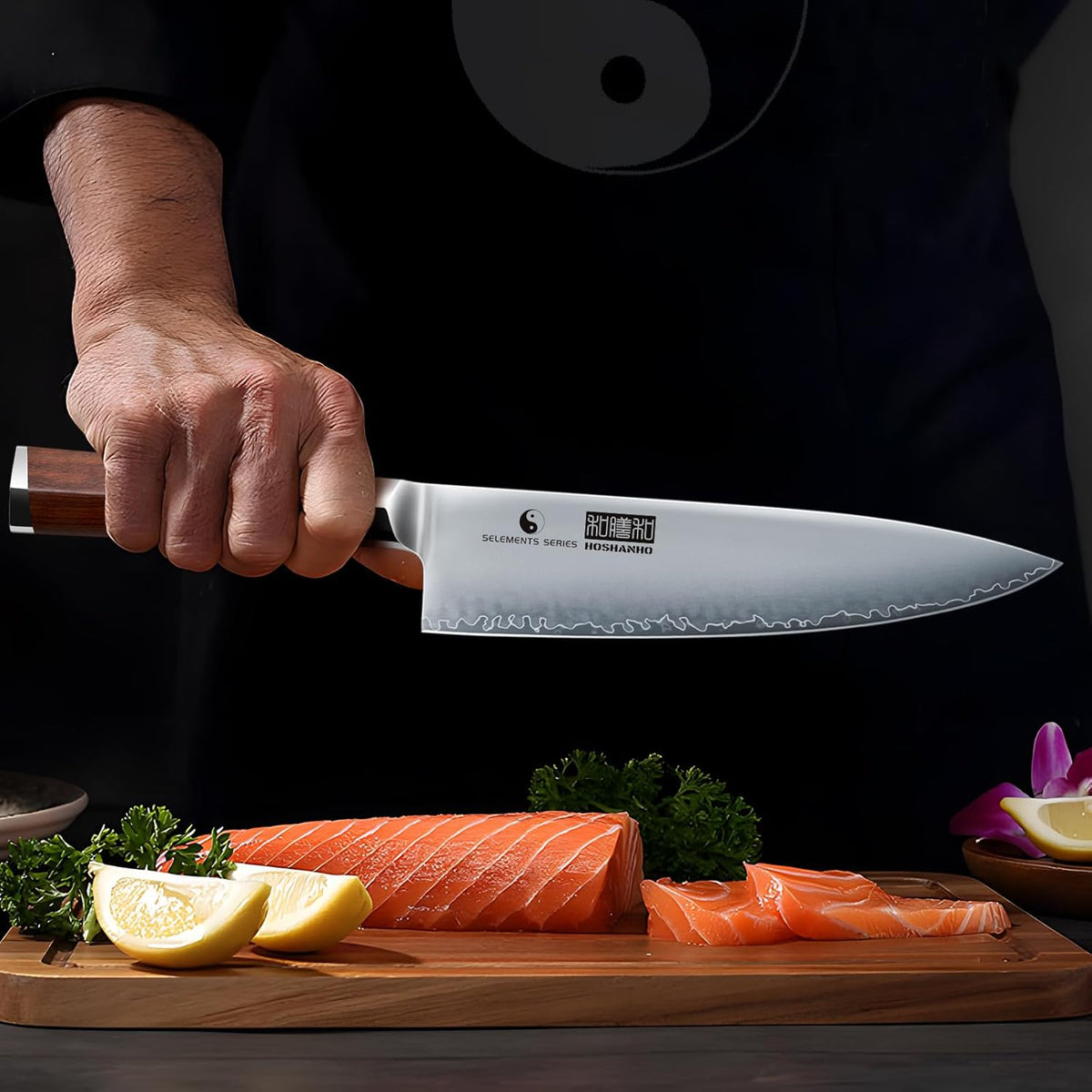 Chef Knife 8 Inch, Japanese Super Steel Kitchen Knife Ultra Sharp Cooking Knife, Professional Chef's Knife with Ergonomic Red Sandalawood Handle