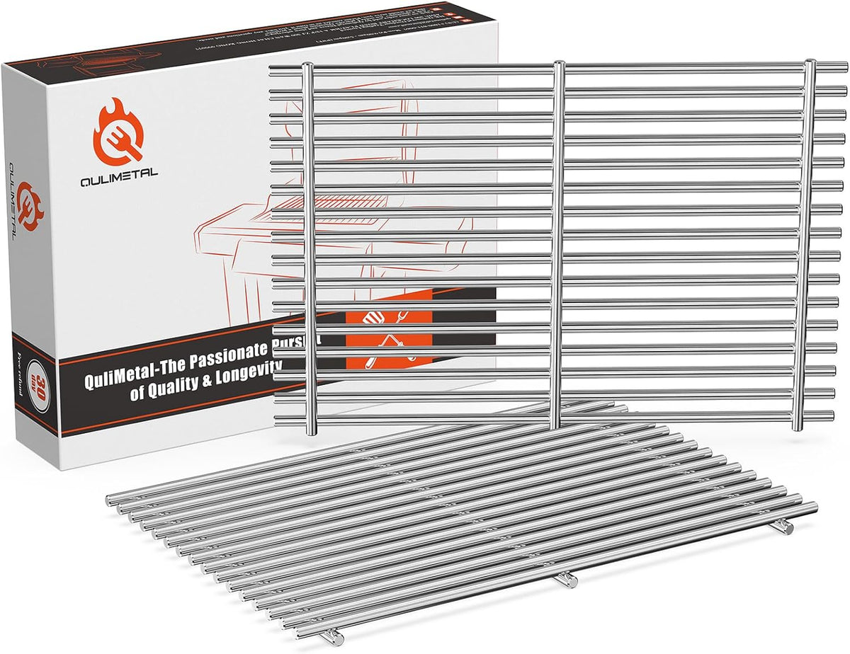 QuliMetal SUS304 Grill Grates for Weber Spirit 300 and GS4 Spirit II 300 Series, Spirit 700, Genesis Silver B & C, Genesis Gold B & C, Genesis Platinum B & C, Genesis 1000-3500