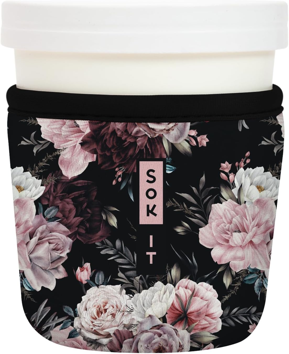 Sok It IceCreamSok Insulated Neoprene Cover (Bloom at Night, Tapered Ice Cream Pints)