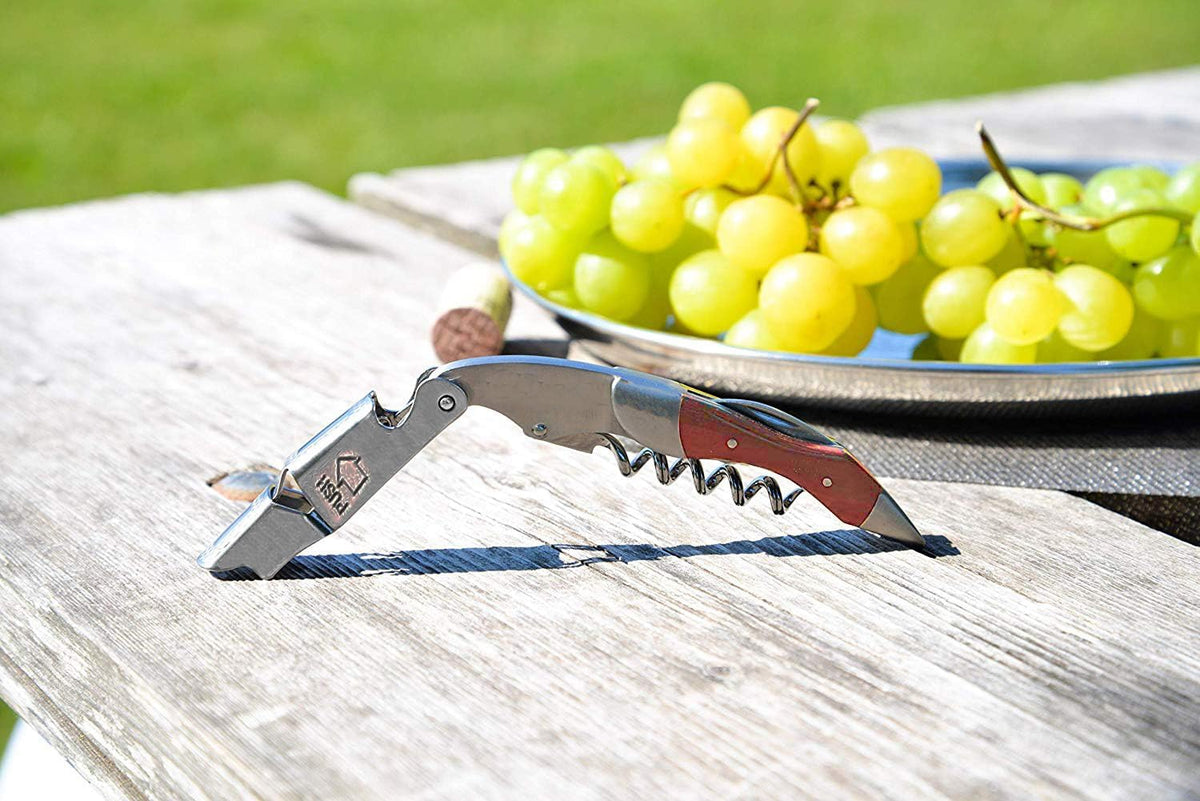Professional Waiter Corkscrew Wine Key for Bartenders Set of 3,With Long Rosewood Handle Stainless Steel Handle Wine Opener for Bar Restaurant Waiters, Sommelier, Bartend (Rose Wood 3 Packs)
