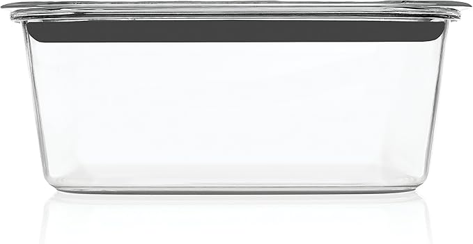 Rubbermaid Brilliance Large Food Storage Container, 9.6 Cup, BPA-Free, Leak-Proof, Clear