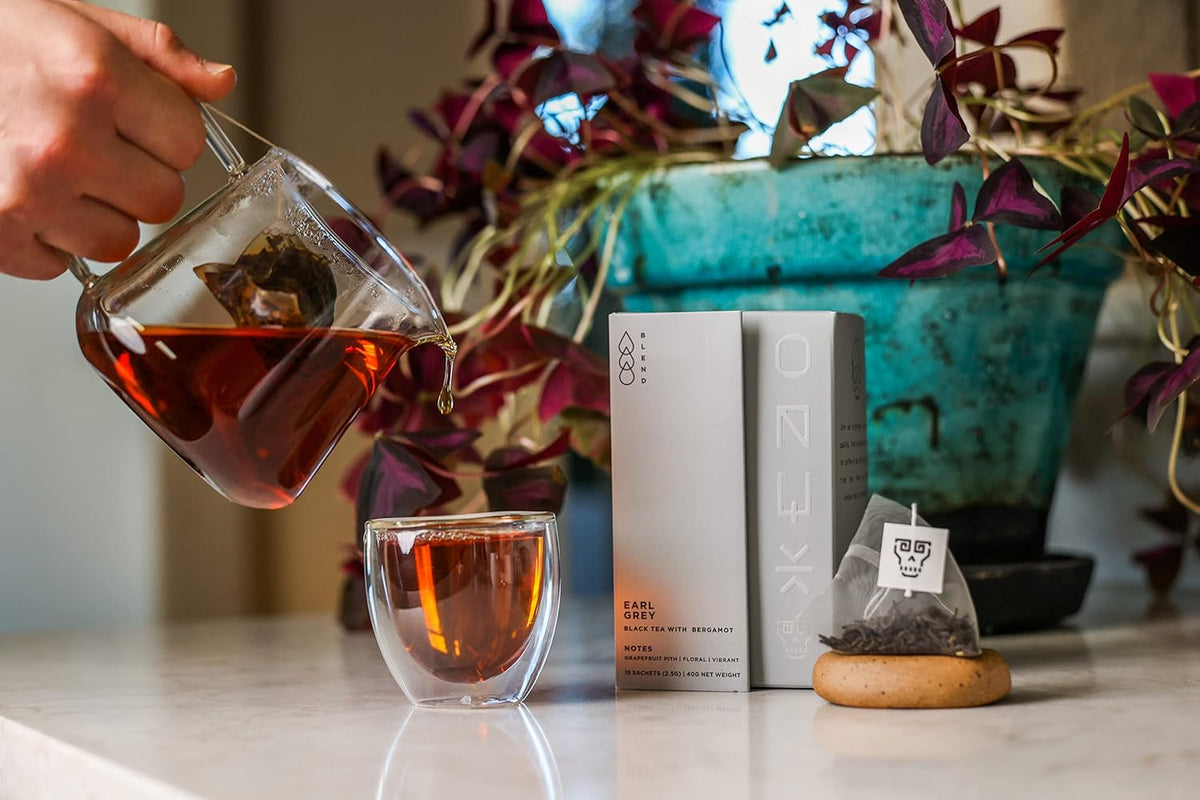 Onyx Coffee Lab Earl Grey Black Tea Bags (15 Count) - Smooth-Bodied Earl Grey Loose Tea Leaves w/Grapefruit & Citrus Notes - Specialty Earl Grey Tea