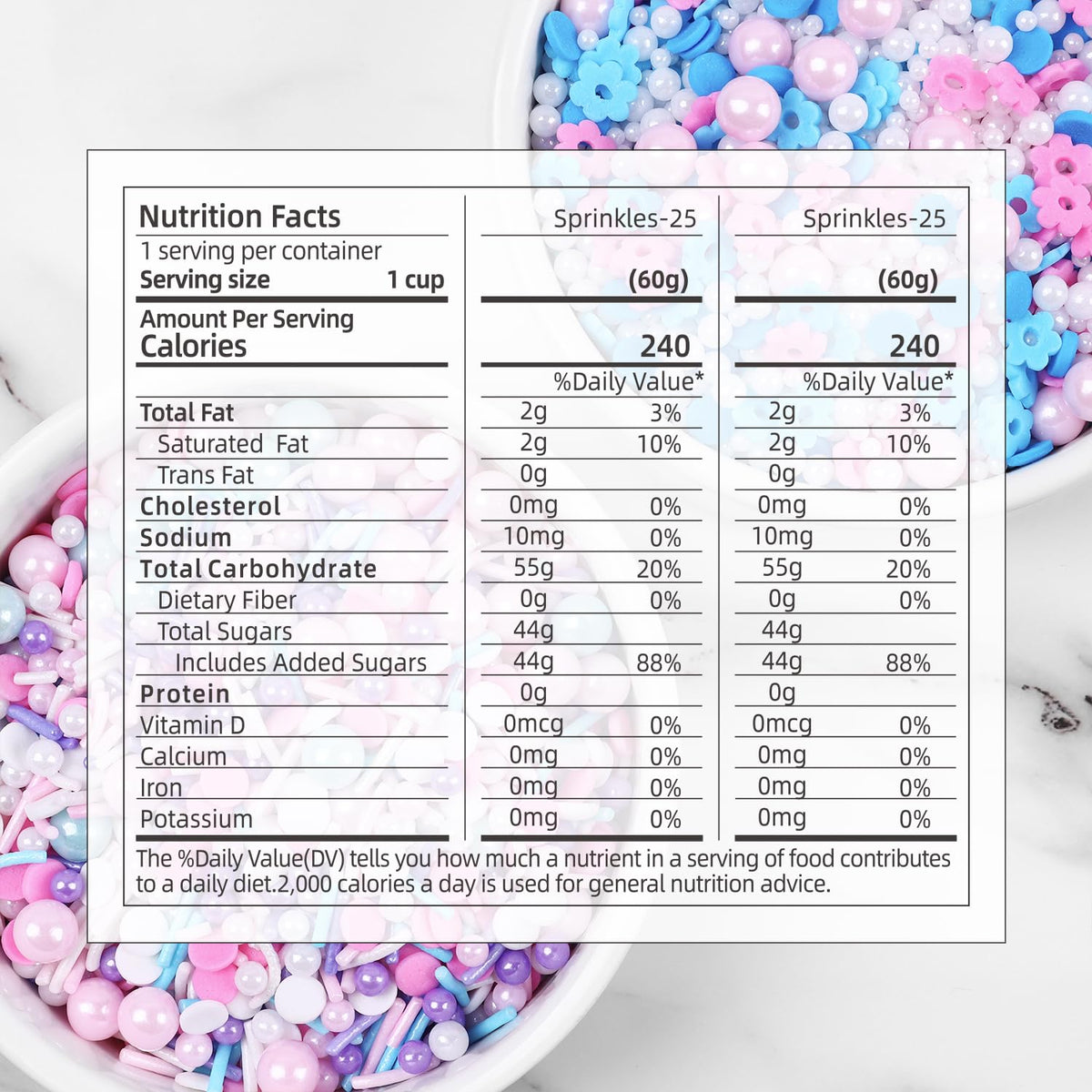 Edible Pink Sprinkles for Cake Decoration, Flower Sprinkles, Pearl Sprinkle, Pink Confetti Sprinkles for Valentines Cake Decoration, Cupcake, Ice Cream, Macaron(120g/4.23oz)