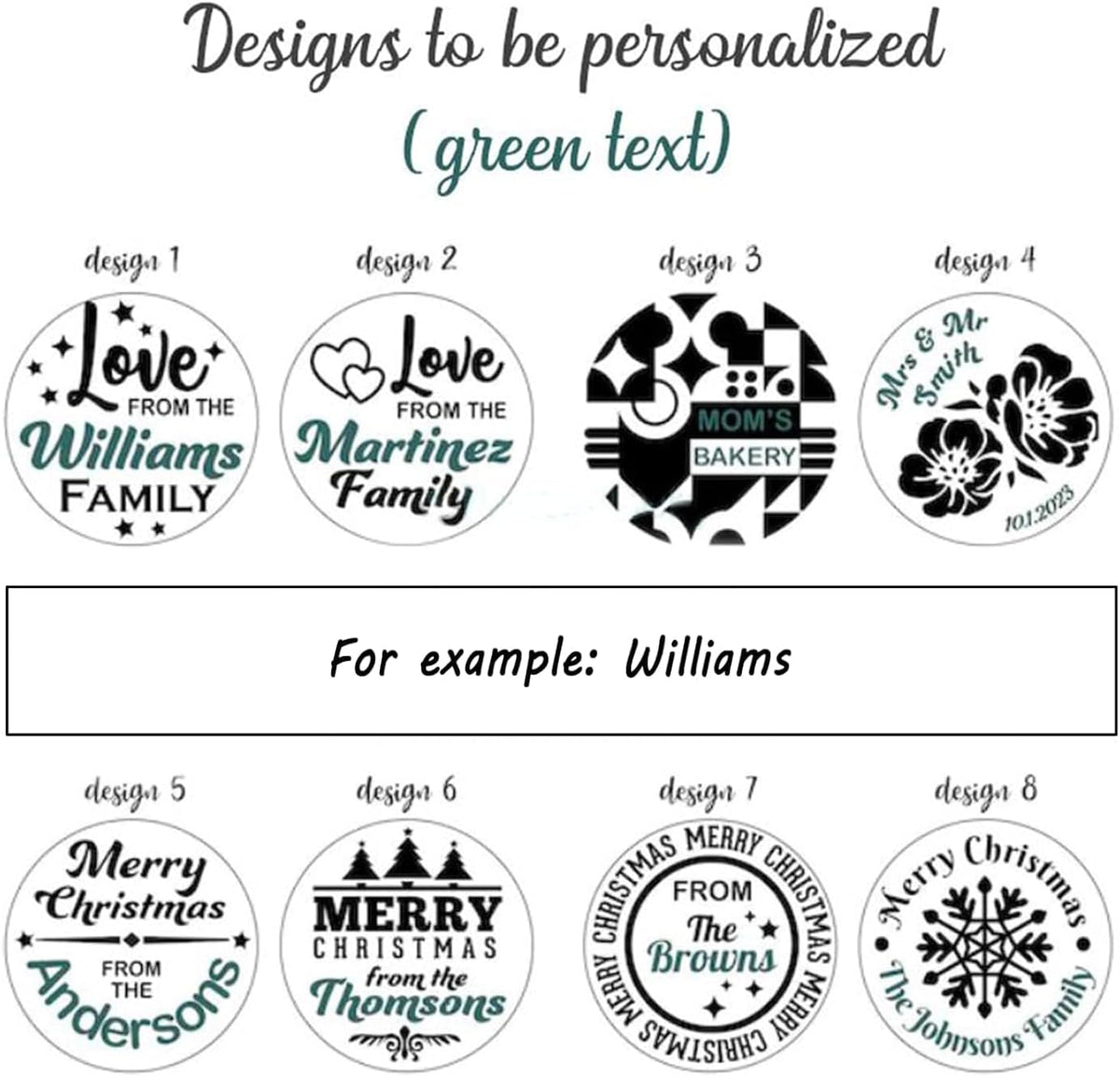 2025 Personalized Christmas Cookie Stamp Unique 3D Embossed Design Fun Tool for Baking Art (B)