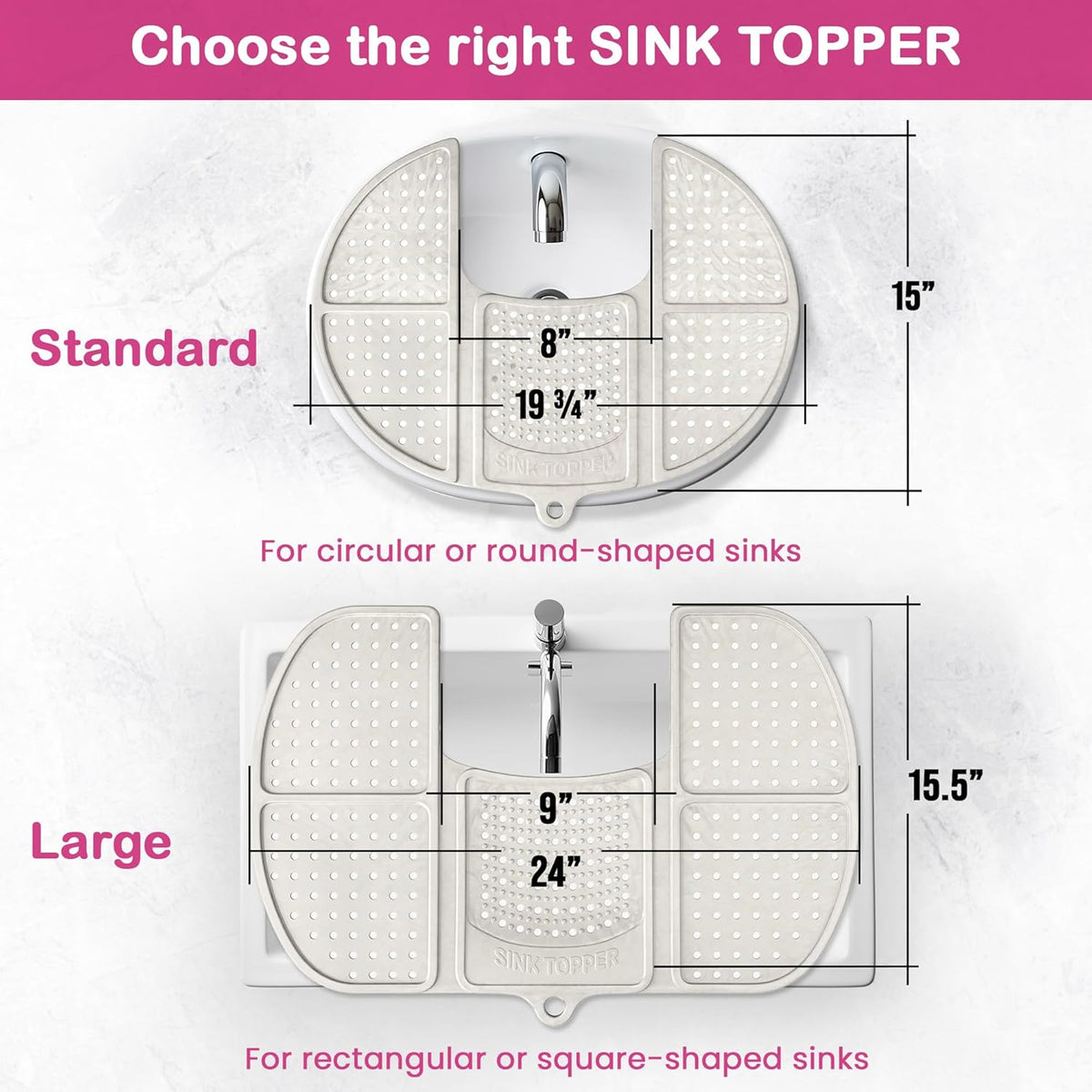 Sink Topper Bathroom Counter Cover & Storage Saver, Foldable Silicone Mat for Hot Tools, Hair Styling & Makeup, Beauty Brush Cleaning Mat, RV Camper Sink Cover & for Small Spaces (Large Green)