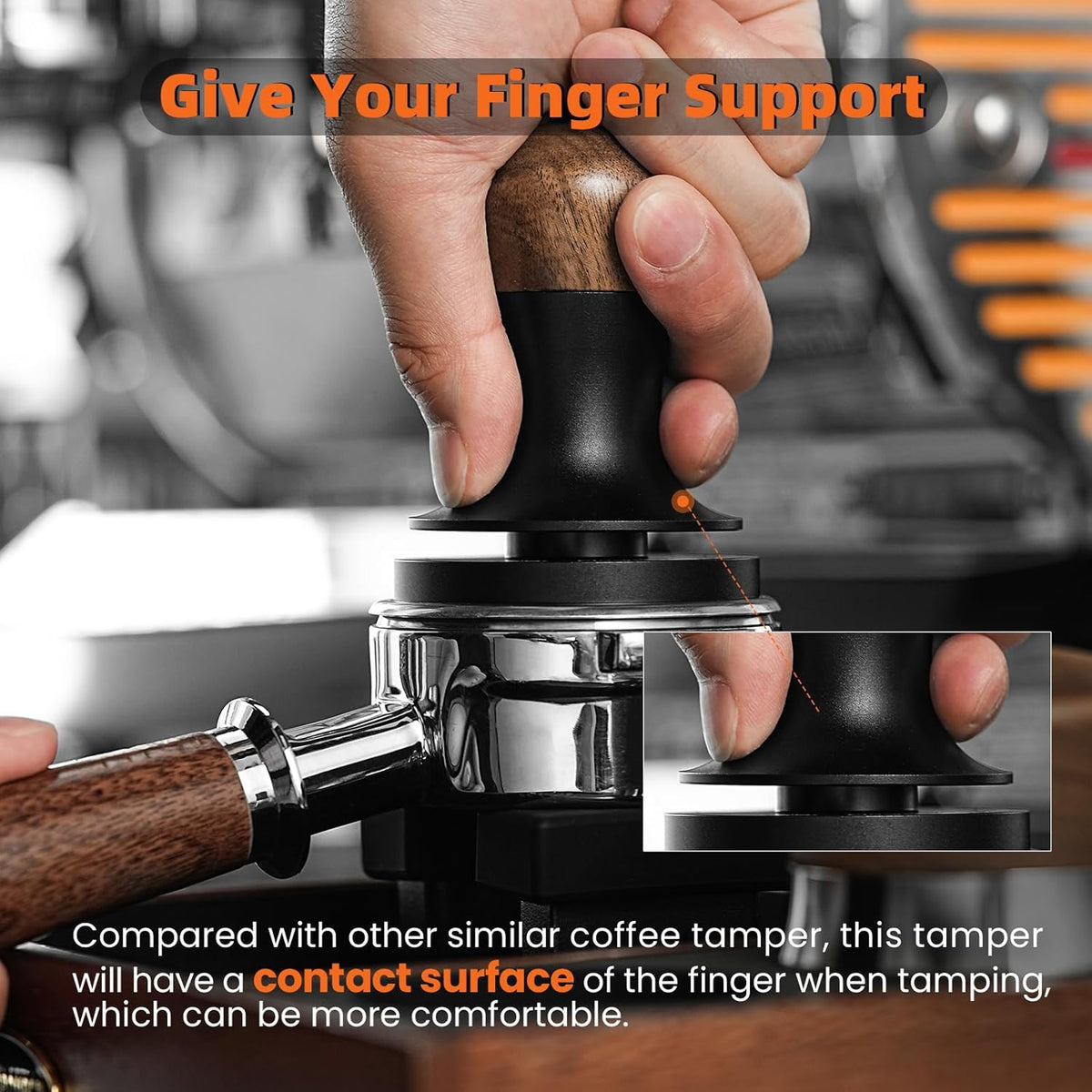 MHW-3BOMBER 45.5mm Espresso Tamper - 3 Spring Loaded Coffee Tamper with Sound Feedback - Barista Calibrated Tamper with 15lb / 30lbs Replacement Springs - Compatible for Flair Pro and Pro 2 T7070F-OS