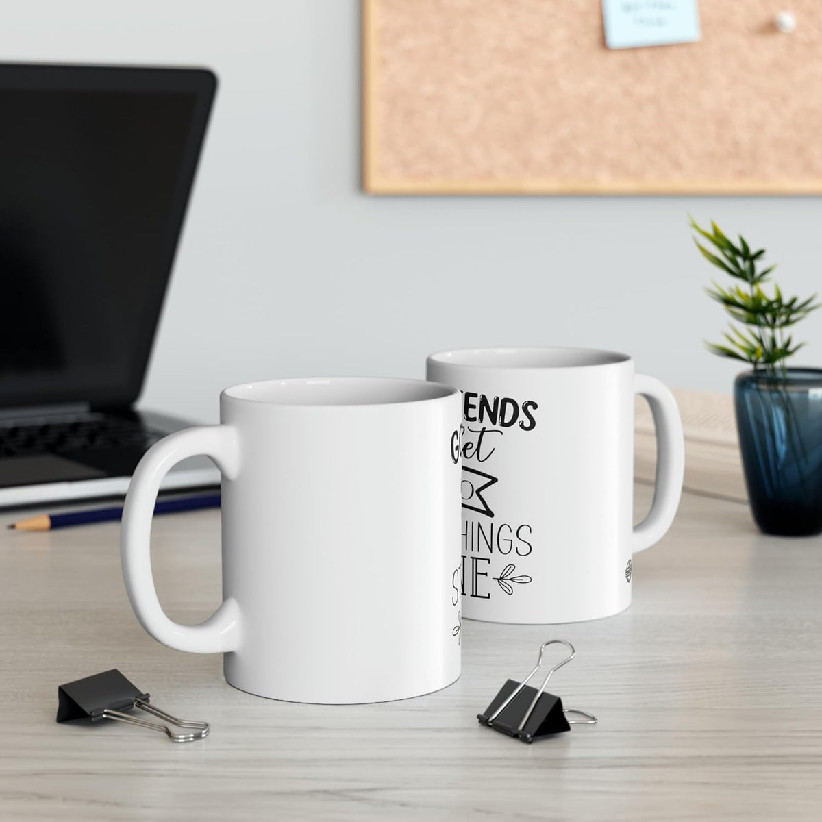11 OZ Novelty Coffee Mugs - Christmas Gift (Good Friends Theme)