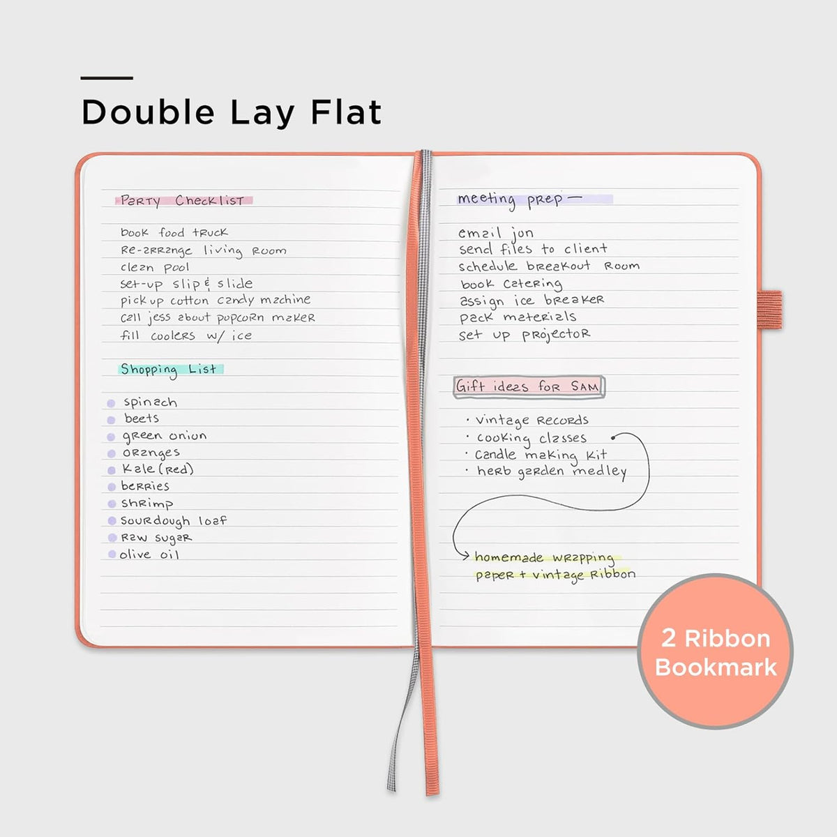 &And Per Se Lined Journal Notebook, 160 Pages, A5 5.7 x 8 inches College Ruled Thick Paper Notebook Journals for Writing, Hardcover Notebooks for Women Men Office School (1 Pack, Peach)