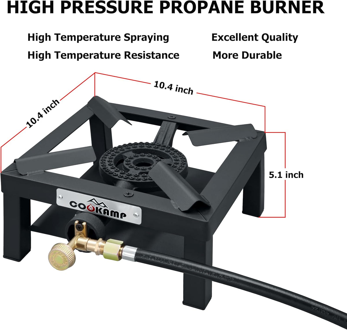 Propane Burner Angle Iron Camp Stove with CSA Listed Regulator and 4ft Hose (SA1200v2)